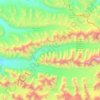 North Engilchek Glacier topographic map, elevation, relief