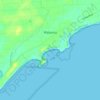Watamu topographic map, elevation, relief